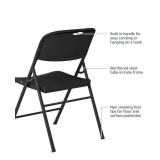 $$!   Folding Plastic Chair with 350-Pound Capacity - Black, 6-Pack