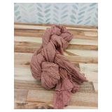 Dusty Rose Cheesecloth Table Runner - 13.3Ft Boho Gauze Cheese Cloth Table Runner 35x160 Inch Long Romantic Sheer Table Runner for Wedding Bridal Baby Shower Birthday Party Table Decoration