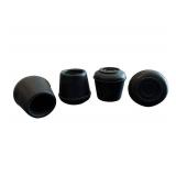 Shepherd Hardware 9124 1/2-Inch Rubber Leg Tips, 4-Pack Black