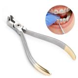 Distal End Cut Plier, Hold & Cut Hard and Soft Wire Orthodontic Cutter, Stainless Steel Dental Filaments Ends Cutting Tool, Braces Removal Tool, Dental Instrument Tool