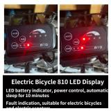 Klanata Ebike Display, Electric Bicycle 810 Led Display with 5 Wire Cable Control Panel for Electric Bicycles and Electric Scooters