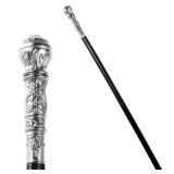 Spooktacular Creations Halloween Silver Walking Cane, Costume Walking Stick, Vintage Cane Prop Accessory for Halloween Party Pretend Play Costume, Halloween Dress Up