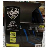 Auto Drive 2-Piece Black-Blue Marlo Seat Covers