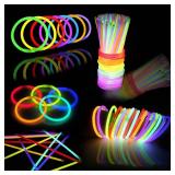 JOYIN 144 Pcs Glow Sticks Bulk 8" Glowsticks, Party Favor Glow Stick Bracelets Necklaces, Glow in the Dark Party Favors, Easter, Christmas, Halloween Party Supplies Pack