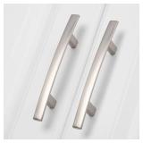 homdiy 3 inch Cabinet Pulls Brushed Nickel Bulk Pack Arch Cabinet Hardware Nickel Drawer Pulls Modern Kitchen Cabinet Handles Dresser Drawer Handles