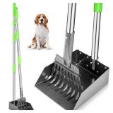 TOOGE Pooper Scooper, Dog Pooper Scooper Long Handle Stainless Metal Tray and Rake for Medium Small Dogs Heavy Duty Pet Supplies to Use for Grass, Dirt or Gravel