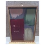 Holiday Frame "Merry and Bright" 11"x15.5"