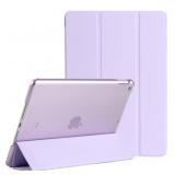 Case Compatible with iPad 9th Generation 2021, Auto Wake&Sleep Translucent Frosted PC Back Case for iPad 9th Generation/iPad 8th Generation (2020)/7th Generation (2019), Light Purple