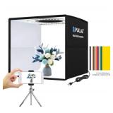 PULUZ Mini Photo Studio Light Box, Photo Shooting Tent kit, Portable Folding Photography Light Tent with CRI 95 96pcs LED Light & 6 Kinds Double-Sided Color Backgrounds for Small Size Products