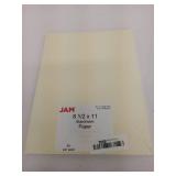 JAM 8 1/2 x 11 Stardream Paper - Champagne Ivory Metallic 32lb. 50 Pack