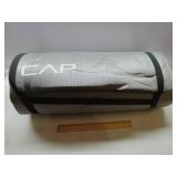 CAP Barbell High Density Exercise Mat with strap, 68"x24" 12mm - Gray - small cut on side