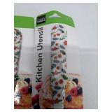 Handy Helpers 4 Piece Melamine Kitchen Utincils - Floral Design