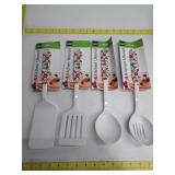 Handy Helpers 4 Piece Melamine Kitchen Utincils - Bird Design