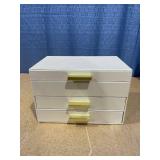 Three Drawer Organizer Jewelry Box - A New Day Cream.