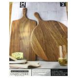 Members Mark Set of 2 Acacia Wood Charcuterie Board