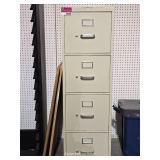 4 Drawer File Cabinet and (2) Cork Boards