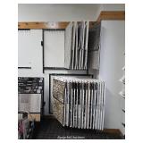 Metal Wall Carpet Racks and Carpet Samples