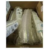 (2) Cases Of Clear Plastic Drinkware And Lids