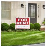 HIGH QUALITY “FOR RENT” SIGNS - CAN WITHSTAND WEATHER - PROFESSIONAL LOOK 2ft x 42.5”