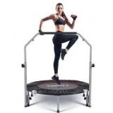 40"/48" Rebounder for Adults,Fitness Mini Rebounder with Adjustable Foam Handle,Indoor Exercise Workout,Max Load 330lbs/450lbs