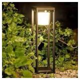 Solar Pathway Lights Outdoor, Aluminum Waterproof Floor Lamp, 3 Lighting Modes with Motion Sensor, 600 Lumens Super Bright Outdoor Lamp for Garden Backyard Patio Porch Decor, 20" Black