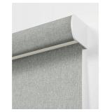 BERISSA Blackout Roller Shades for Windows,Cordless,Linen Fabric,Roller Blinds,Thermal Insulated UV Protection,Window Shades for Home Bedroom Office Door.Grey.