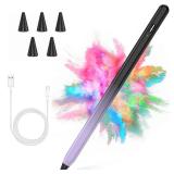 Stylus Pen for iPad 2018-2023 with Palm Rejection, Active Pencil for iPad 10th/9th/8th/7th/6th Gen, for iPad Pro11/12.9 inch, for iPad Air 5th/4th/3th, for iPad Mini 6th/5th Gen(Black and Purple)