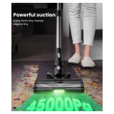 Proscenic P13 Cordless Vacuum Cleaner, 45Kpa 50Mins Runtime Vacuum Cleans for Home, Powerful Lightweight Stick Vacuum with Green Light, Anti-Tangle Brush, LED Display for Floor, Pet Hair, Carpet - Ret