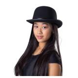 Dress Up America Derby Hats - Derby Bowler Hat for Kids and Adults - Black Velvet Bowler Hat Costume (Adults)