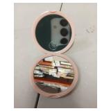 Magnifying Compact Mirror for Purses, 1x/10x Magnification Double Sided Travel Makeup Mirror, 4 Inch Small Pocket or Purse Mirror. Distortion Free Folding Portable Compact Mirrors (Millennial Pink)