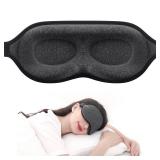 MZOO Luxury Sleep Mask for Back and Side Sleeper, Completely Block Out Light Sleeping Eye Mask for Women Men, Zero Eye Pressure 3D Contoured Night Blindfold, Breathable & Soft Eye Shade Cover