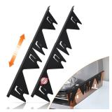 Stainless Steel Stove Gap Covers,Stove Gap Filler, Range Trim Kit, Stove Gap Guards, Heat Resistant and Easy to Clean, Easy retractable Length 13.8" to 27.5", Width 0.79",Black(2PCS)