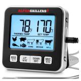 Professional Meat Thermometer for Oven - Large Display Digital Thermometer for Cooking Leave in Meat Temperature Probe - 7 Preset Temperatures & Timer