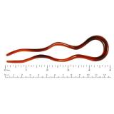 Parcelona French Extra Large 5 Inches Tortoise Shell Wavy Crink U Shaped Hair Pin 2 Pcs