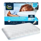 Serta Soothing Cool Gel Memory Foam Pillow, White