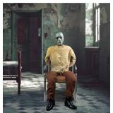 $$! Haunted Hill Farm Motion-Activated Thrashing Prisoner by Tekky, Sitting Halloween Animatronic for Indoor or Covered Outdoor Creepy Halloween Decorations, Plug-in or Battery Operated Halloween Prop