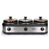 Tru 1.5-Quart Triple Slow Cooker