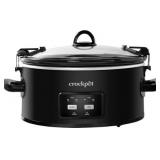 Crock-Pot 6qt Cook & Carry One Touch Programmable Slow Cooker Matte Black