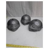 US TOY H475 Adult Knight Helmet - qty 3, missing top piece