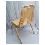 Yellow Plastic and Steel Chair - large child size