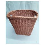 Tall Rectangle Plastic Woven Basket