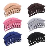 KALLORY 6pcs Matt Double-tooth Gripper Banana Hair Clips Octopus Hair Clip French Barrette Hair Clips Thick Hair Clip Holder Shower Hair Supplies Plastic Hair Claw Large Claw Clip Hairpin