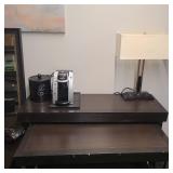 Commercial Duty Single Drawer Wooden Top Rolling Utility Work Desk - Espresso (MAY HAVE COSMETIC DAMAGE)