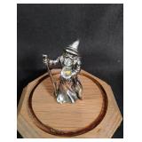 Pewter Wizard in Glass Enclosed Dome