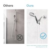 OFFO Ultra-Flex Shower Hose, 48 Inches Premium RV PVC Handheld Shower Head Hose Flex Hoses Extension with Brass Insert and Nut for Bathing Pet Bathing, Smooth White