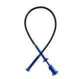 24.4 in Claw Grabber Tool,Bendable Hose Reacher Pickup with LED Light,4 Claw Picking Tool for Garbage Litter Pick Home Sink Drain and Metal Small Items. (Blue)