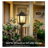 PASAMIC 63" Solar Lamp Post Light 2Pack, Outdoor Post Lights Waterproof, Pole Lights Outdoor, Decorative Floor Lamp for Patio, Warm White, Replaceable Bulb