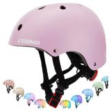 CELOID Kids Bike Helmet,Toddler Skateboard Helmets for Ages 5-6 Years Boys Girls,Adjustable Multi-Sport Bicycle Skateboarding Roller Skating Scooter Balance Bike Helmet,Lilac XS