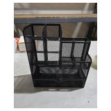 Marbrasse Mesh Pen Holder for Desk, Desk Organizer with Drawer, Multi-Functional Pencil Organizer, Desk Organizers and Accessories for Office Art Supplies (Black)