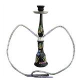 GStar NeverXhale Series Premium 20" 2 Hose Hookah Complete Set (Black)